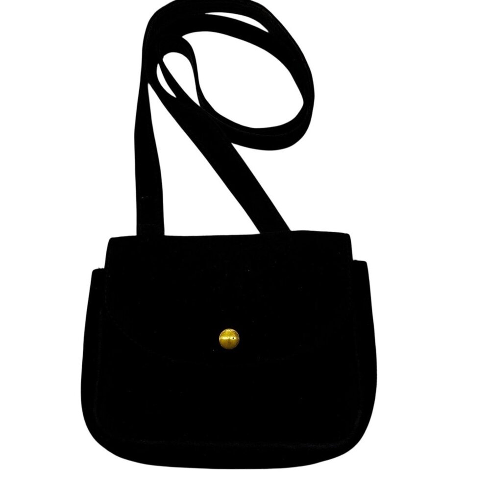 Vintage Sonia Rykiel Crossbody Bag Purse Mini Suede Leather Italy Minimalist